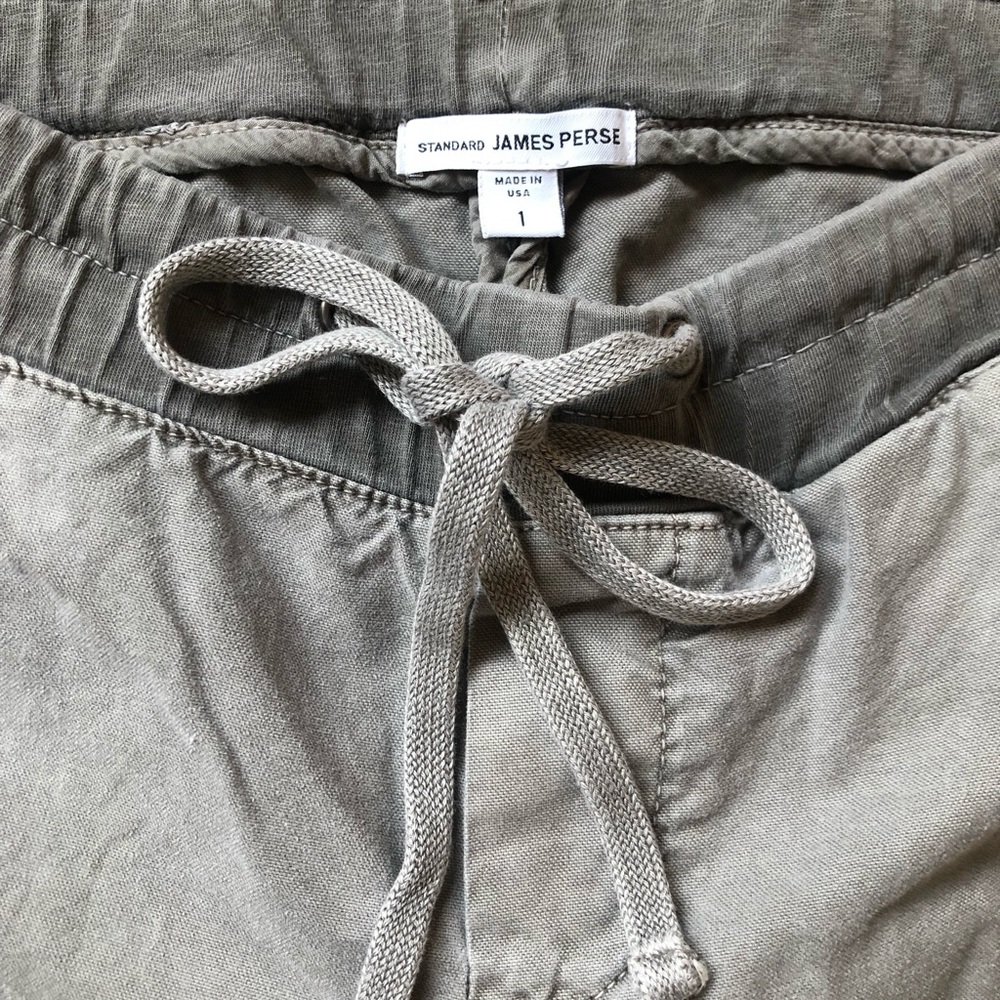Gray James Perse pant w/elastic waistband and drawstring. Size 1